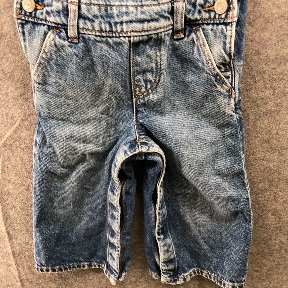 Gap Baby Denim Overalls Girls 2T Blue Ruffle Strap Pockets 100% Cotton - Picture 7 of 8